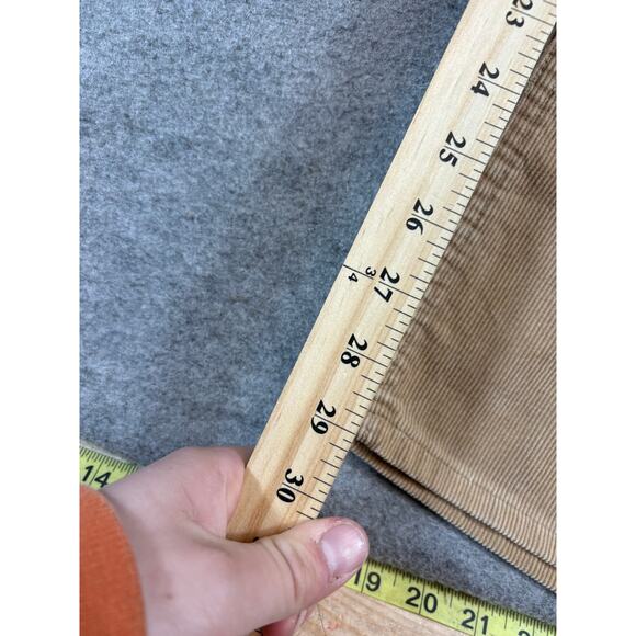 VINTAGE 80s Levis 505 Corduroy Pants Mens 30x30 Tan Straight Leg White Tab Retro - Picture 5 of 11